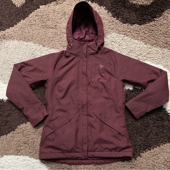 The North Face Women's Inlux Insulated Jacket Sz S In Deep Garnet Red Heather - Picture 4 of 12
